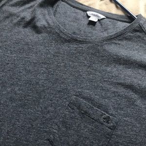 Gray Calvin Klein pocket logo T